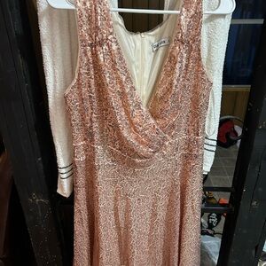 Elegant Pink Sequin Dress